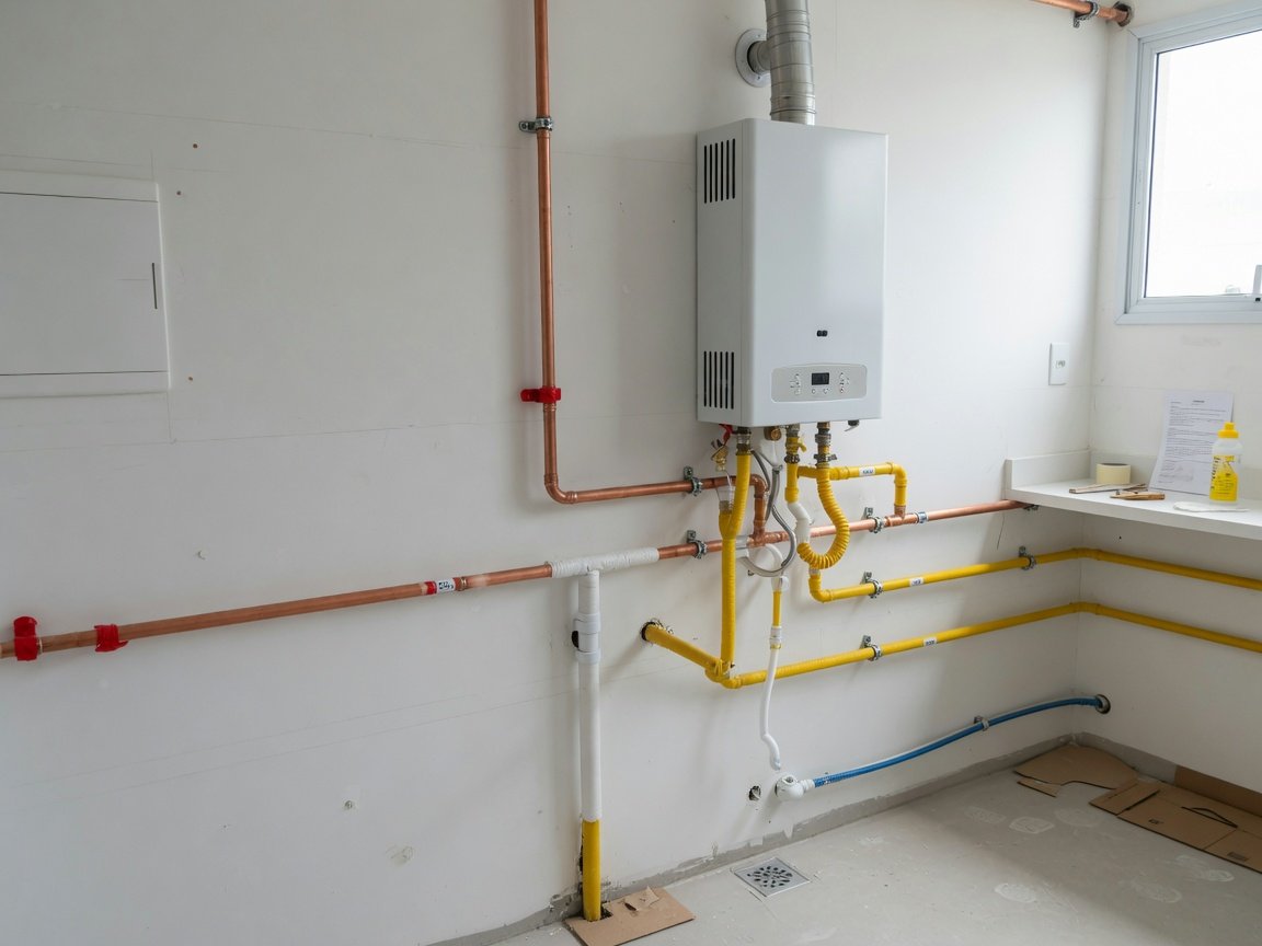 Instalação de aquecedor a gás